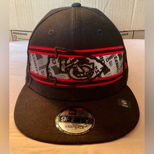 New Era Kansas City Chiefs Black 9 Fifty Snapback Hat